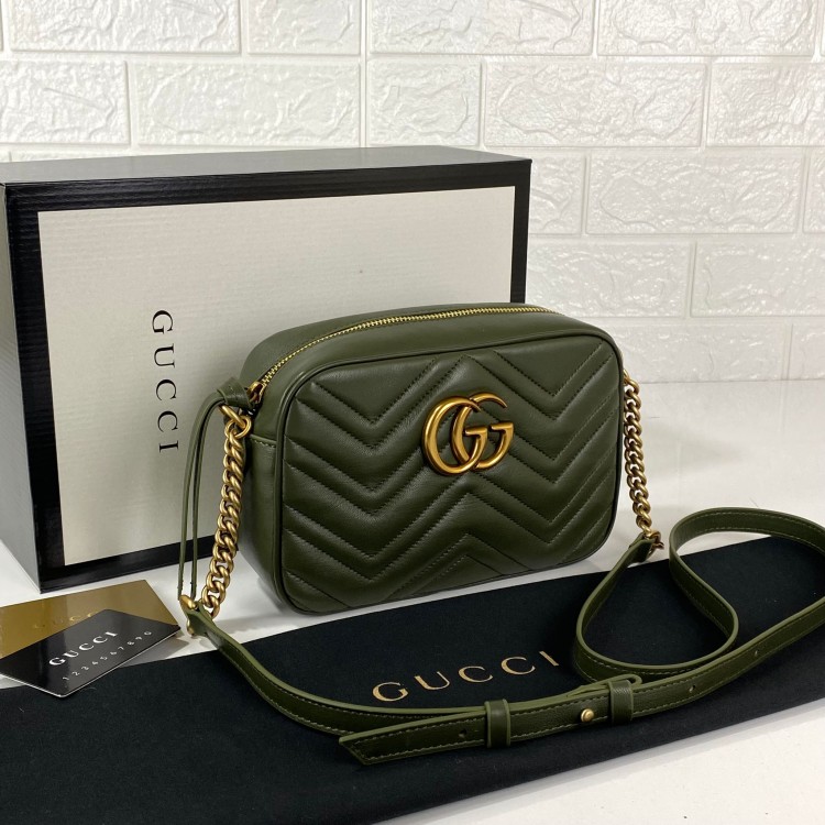 GUCCİ MARMONT MESSENGER BAG HAKİ